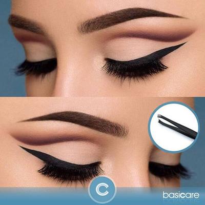 Basicare Tweezer Matt Black 8.5Cm 1's - Tweezers