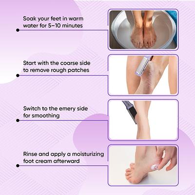 Vega Portable Pedicure Foot File For Cracked Heels, Dead Skin & Callus Removal, (Pd-03N) - Manicure & Pedicure Kits