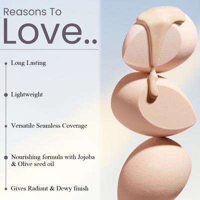 Matt Look Bare Canvas Hydra Glow Foundation Enriched With Jojoba & Olive Seed Oil, Ivory Glow-02 30 ml - Foundation