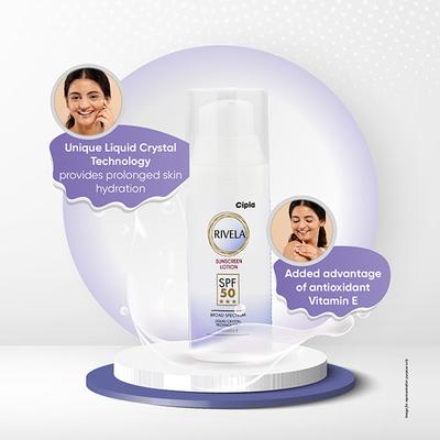 Rivela SPF 50 Sunscreen Lotion 50ml - Dry Skin-Emo