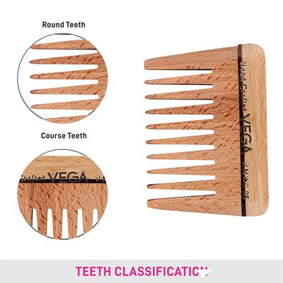 Vega Wooden Comb (HMWC - 05) Color - Wood 1's - Hair Combs