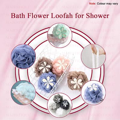 Majestique Oval Loofah Mesh Bath Shower Sponge Shower Ball For Women And Men, Shower Essential Skin Care 1's - Loofahs & Sponges