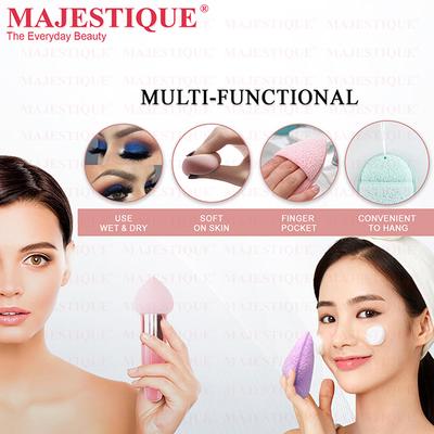 Majestique Facial Cleaning Sponge With Pointed Makeup Sponge - Color May Vary 1's - Sponges & Applicators