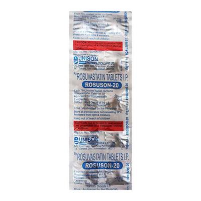 Rosuson 20mg Tablet 10'S - High Cholesterol-Dys
