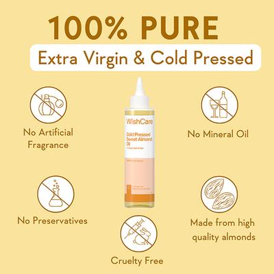 Wishcare 100% Pure Cold Pressed Castor Oil - Strengthens Hair Roots - Moisturizes Skin (200ml) - Hair Oils