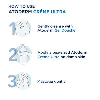 Bioderma Atoderm Creme Ultra-Nourishing Moisturiser with Hyaluronic Acid & Ceramides - Pump Bottle 200 ml - Face Moisturizers