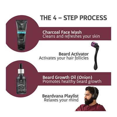 Bombay Shaving Company Beard Growth Onion Oil 30 ml + Charcoal Face Wash 100 gm - Face Wash & Cleansers
