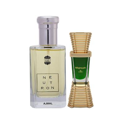 Ajmal Neutron EDP Citrus Fruity Perfume And Majmua Concentrated Perfume Oil Oriental 110 ml - Perfumes (Edt/Edp)