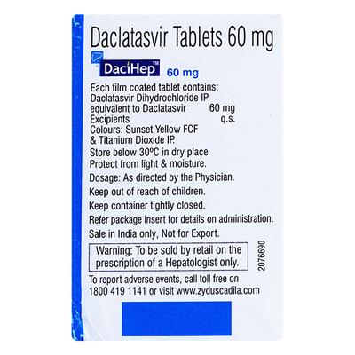 Dacihep 60mg Tablet 28'S - Viral infections-Ant