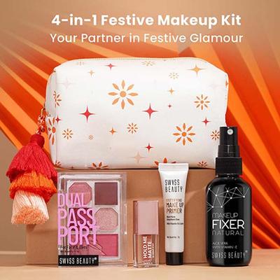 Swiss Beauty 4-In-1 Festive Makeup Kit 83 gm - Makeup Kits & Sets