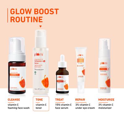 Plum 1% Vitamin C Toner with Mandarin and Kakadu Plum Reduce Dark Spots Boosts Glow All Skin 150 ml - Toners