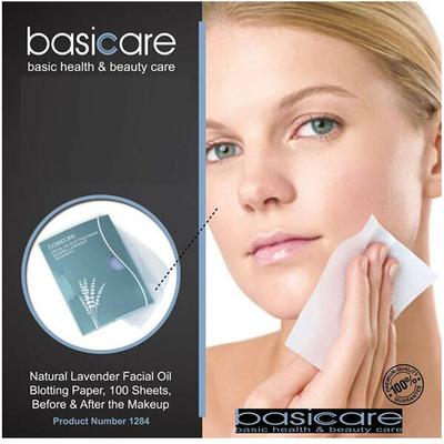 Basicare Natural facial oil blotting paper, (pack of 100 sheets) 1's - Facial Wipes & Tissues