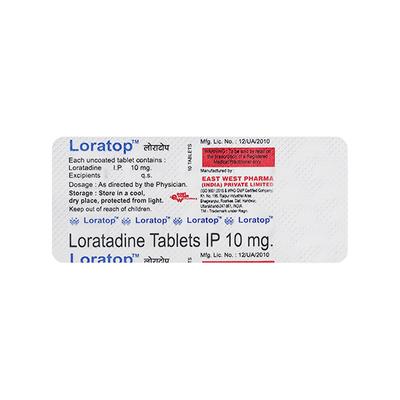 Loratop Tablet 10'S - Allergies-Ant