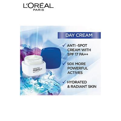 L'Oreal Paris White Perfect Day Cream Spf 17 Pa++ 50 Gm - Day Cream