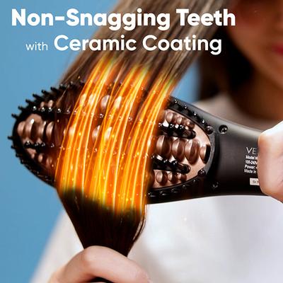 VEGA X-Star Hair Straightening Brush With Thermo Protect Technology & Adjustable Temperature Settings Hair Straightener (VHSB-03) 1 gm - Straighteners