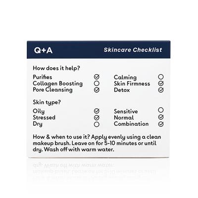 Q+A Activated Charcoal Face Mask 50 gm - Masks & Peels