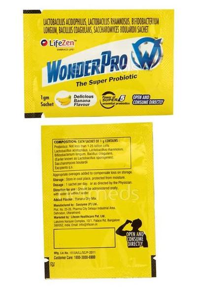 Wonderpro Banana Flavour 1gm Sachet 1's - Diarrhoea-Ant