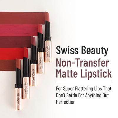 Swiss Beauty Non-Transfer Waterproof Lipstick Shade- Spice Nude 3 gm - Lipsticks