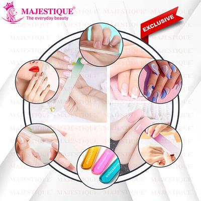 Majestique Crystal Nail File, Double Sided, Nail Care Tool - Color May Vary 1's - Manicure & Pedicure Kits