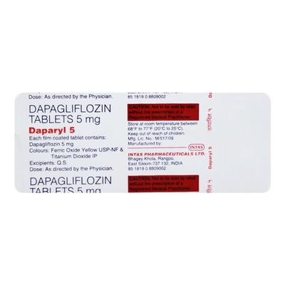 DAPARYL 5 Tablet 10's - Diabetes-Ant