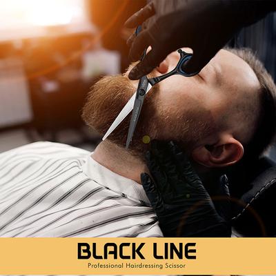 Vega Professional Black Titan 6' Black Line Hairdressing Scissor (VPPSC-05) 1's - Grooming Kits