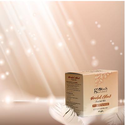 Globus Naturals Illuminating Bridal Glow 6 Step Facial Kit, for Radiant & Glowing Skin, 2's - Facial Kits