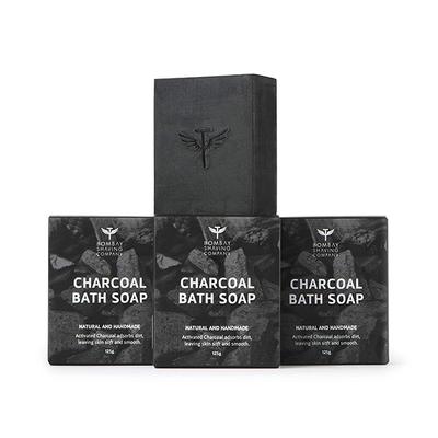 Bombay Shaving Company Natural and Handmade Bath Soap - Charcoal (Pack of 3 X 125 gm) - Soaps