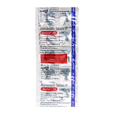 Atorva 40mg Tablet 10'S - High Cholesterol-Dys