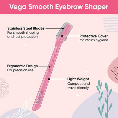 Vega Eyebrow Shaper Set, Pink 2's - Face Brush