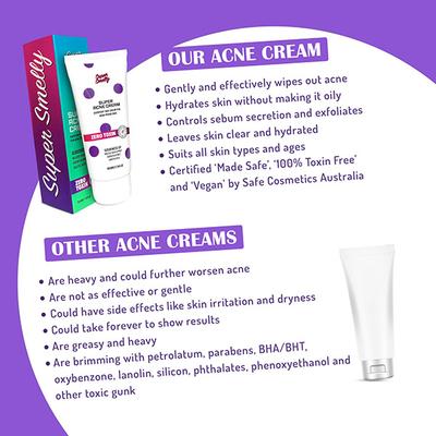 Super Smelly Super Acne Cream 50 gm - Scrubs & Exfoliants