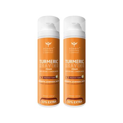 Bombay Shaving Company Turmeric Shaving Foam 2's - Razors & Cartridges