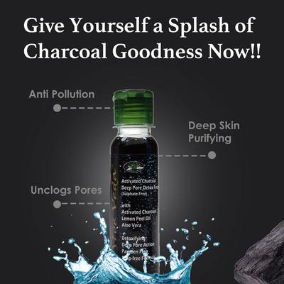 Aloe Veda Deep Pore Detox Face Wash - Activated Charcoal 100 ml - Face Wash & Cleansers