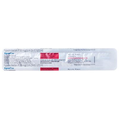 Xgrast 300mcg Injection(Pfs) 0.5ml - Cancer Oncology-Sup