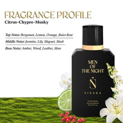 Nisara Men of The Night Perfume Long-Lasting Fragrance Chypre Musky Eau De Parfum 50 ml - Men Perfumes (Edt/Edp)