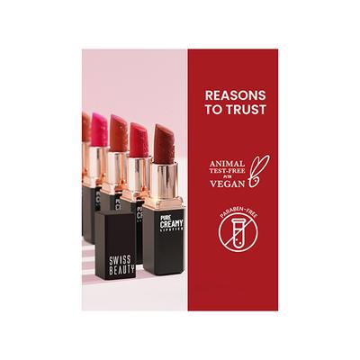 Swiss Beauty Pure Creamy Lipstick -Maroon Merlot 4 g - Lipsticks