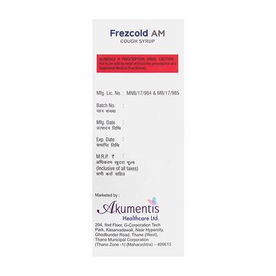 FREZCOLD AM Cough Syrup 100ml - Cough And Cold-Cou