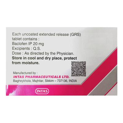 BACLOF OD 20 Tablet 15's - Muscle Cramps/Spasticity-Mus