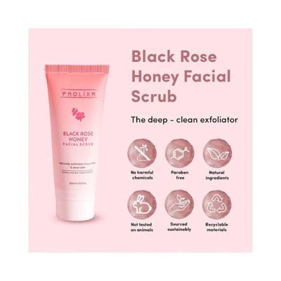 Prolixr Black Rose Honey Exfoliating Mini Face Scrub 20 ml - Scrubs & Exfoliants