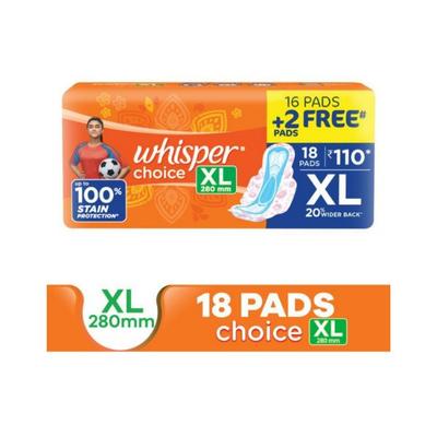 Whisper Choice Sanitary Pad 16's - Sanitary Napkins