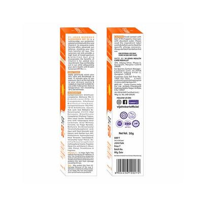 Vi-John Herbals Sun Defence Gel Spf 50 Pa+++ with Matte Formula 50 gm - Lotions & Creams
