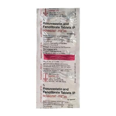 Novastat TG 20mg Tablet 10'S - High Cholesterol-Dys