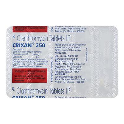CRIXAN 250mg Tablet 10's - Bacterial Infections-Mac