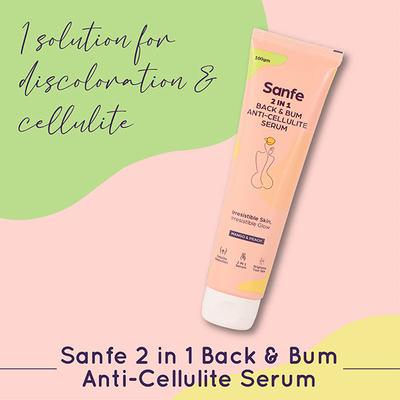 Sanfe Back & Bum Lightening Serum + AntiCellulite Cream 100 gm - Lotions & Creams