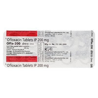 Ofla 200mg Tablet 10'S - Bacterial Infections-Qui