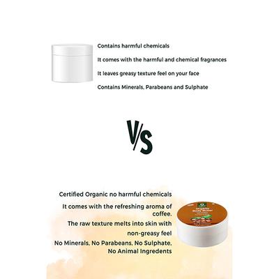 Organic Harvest Coffee Body Butter Cream for Women, Deep Moisturizing Cream for Dry Face & Body Skin, Sulphates & Parabens Free 100 gm - Shower Gels & Body Wash