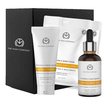 The Man Company Vitamin C Kit-2 with (Vitamin C Face Wash,Vitamin C Face Serum,Vitamin C Sheet Mask 2) 1's - Facial Kits