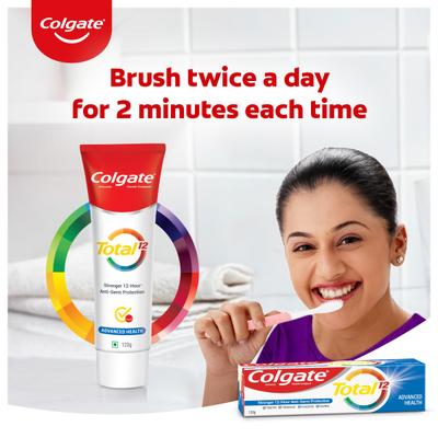 Colgate-Palmolive,Colgate Total Whole Mouth Health, Antibacterial Toothpaste (Advanced Health) 120 gm - Toothpaste