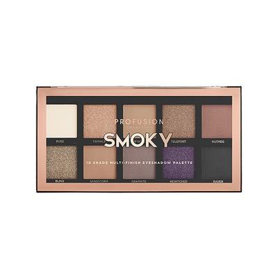 Profusion Cosmetics 10 Shade Multi Finish Eye Shadow Pallete Smoky (16 g) - Eye Shadow Palettes