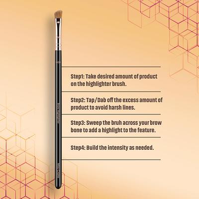 Miss Claire M34 - Brow Highlighter Brush (Rose Gold) 1's - Eye Brush