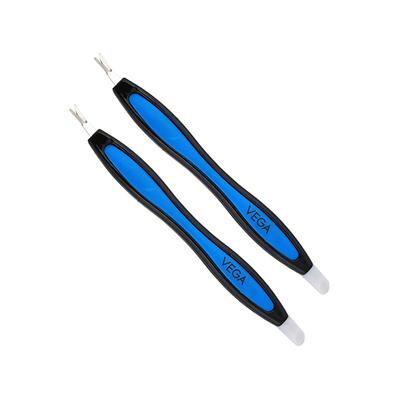 Vega Soft Touch Cutical Trimmer and Pusher, Black, Blue 2's - Tweezers
